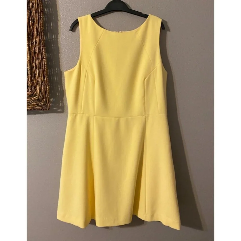 The Limited Dress 16 Large Lemon Yellow Career Church Washable Sleeveless